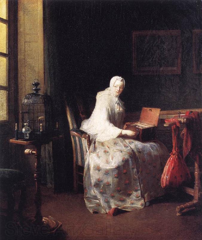 jean-Baptiste-Simeon Chardin The Canary Spain oil painting art